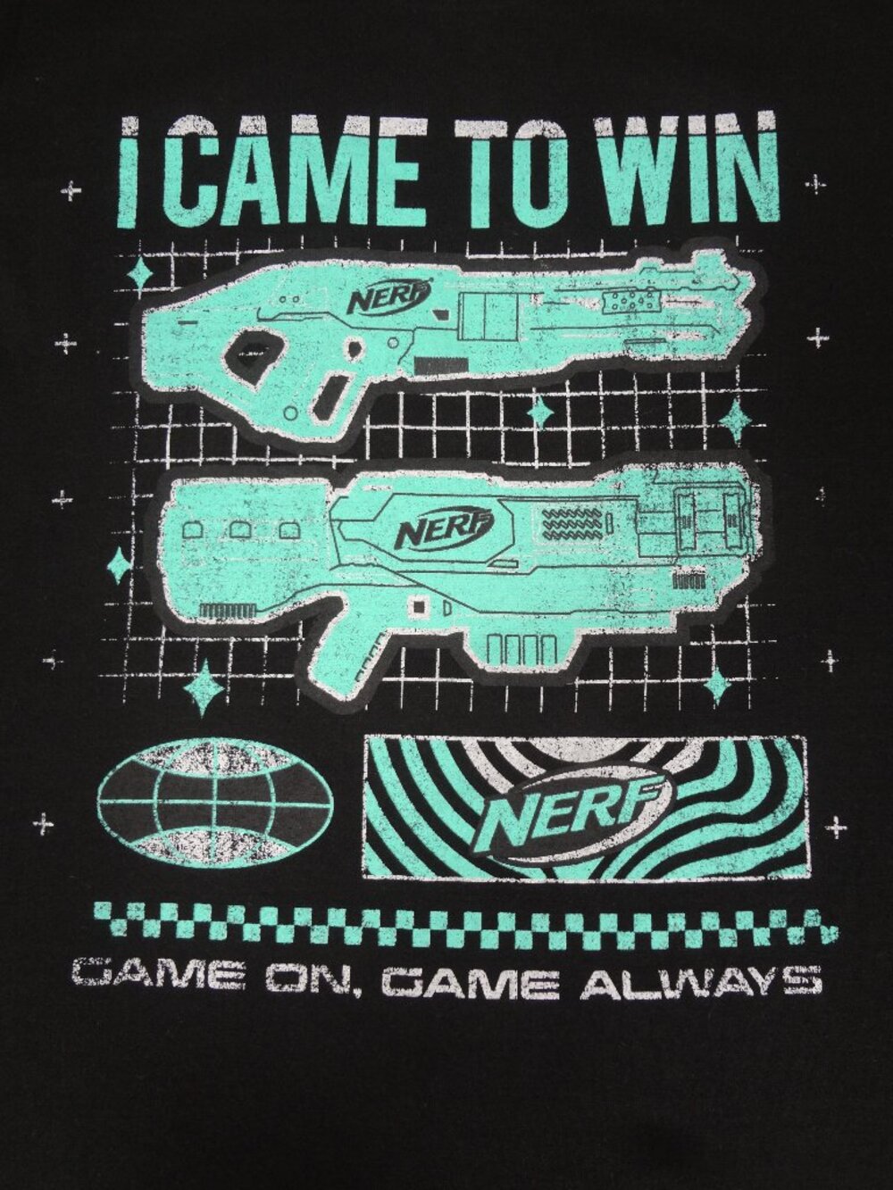 NERF I CAME TO WIN - GAME ON. GAME ALWAYS. BLACK XL T-SHIRT L832
